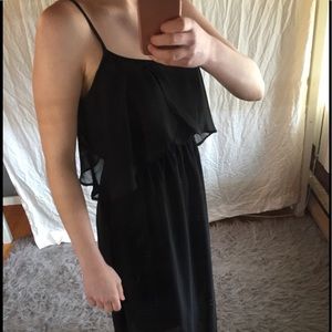 Black basic maxi dress